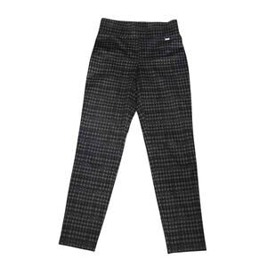 Frank Lyman Women’s Houndstooth Pants Black Size 6 Slim Fit Straight leg Stretch